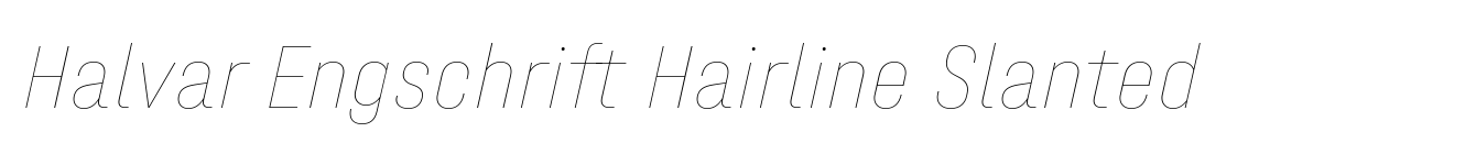 Halvar Engschrift Hairline Slanted image